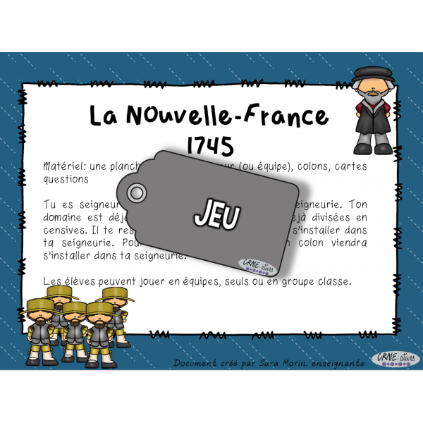 Nouvelle-France 1745 - Jeu